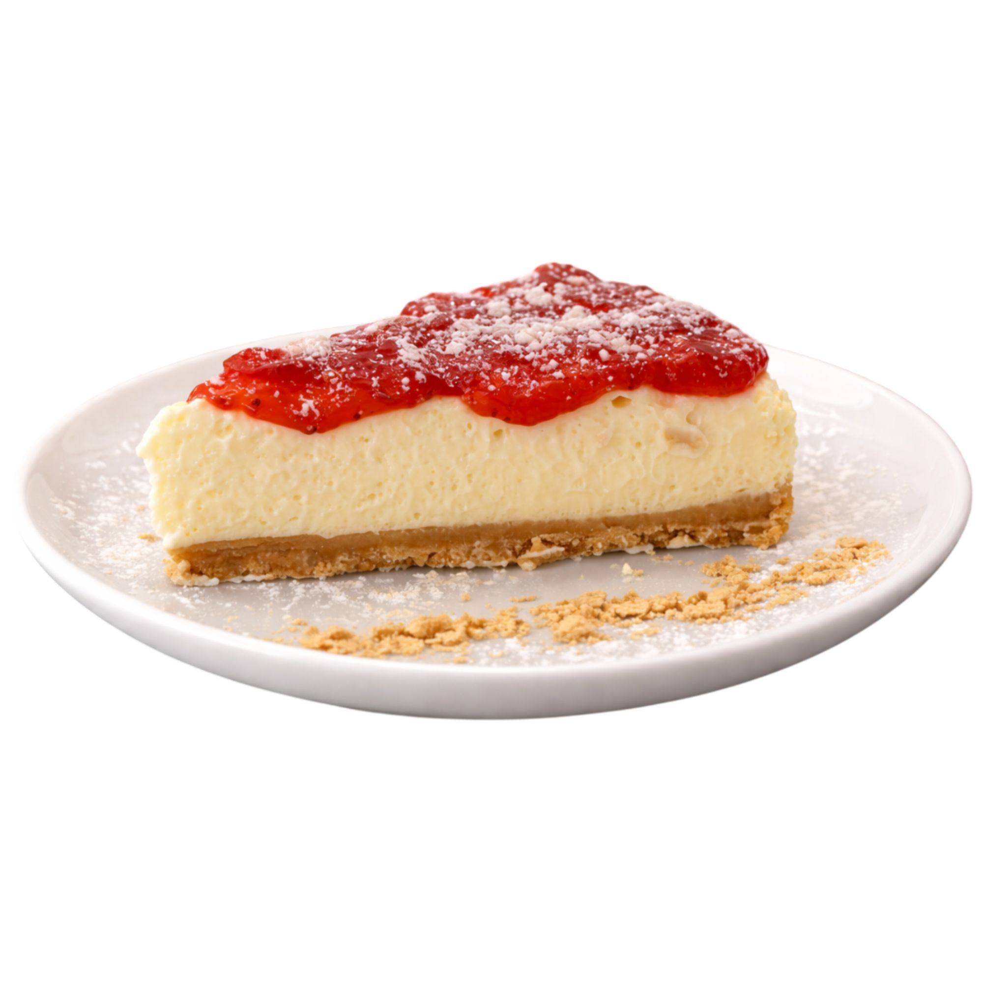 Tarta de queso con confitura de fresa